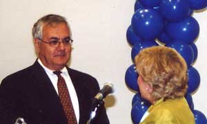 Greeting Barney Frank at the